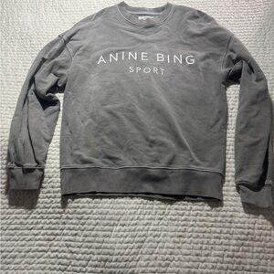 Anine Bing Sport Gray Crewneck Sweater